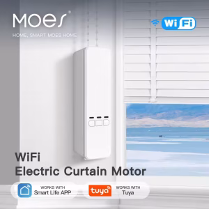 Moteur WiFi intelligent installé sur un store à chaîne, installation simple et rapide sans modification du store existant