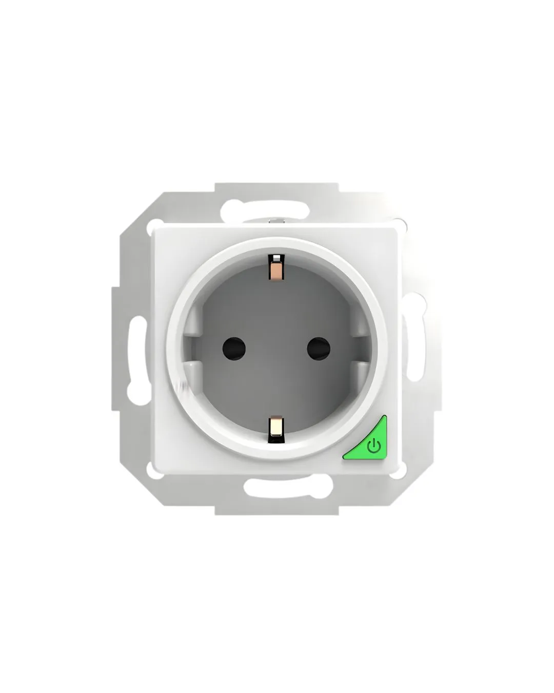 Prise intelligente avec plaque blanche WikoGet pour domotique et Smart Home au Maroc